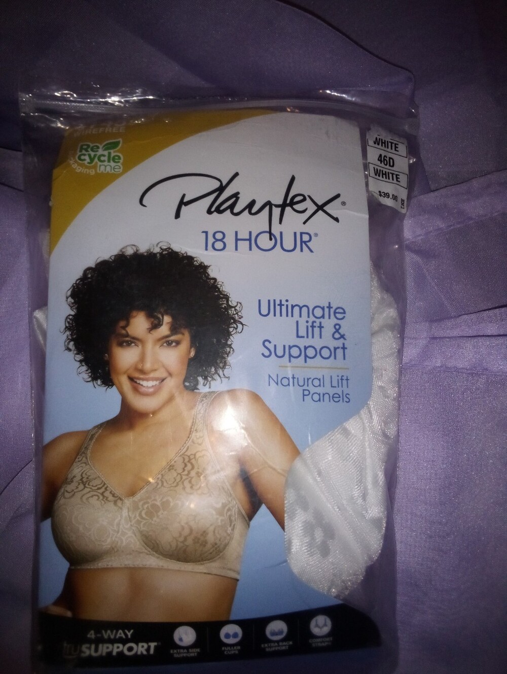 Playtex 18 Hour Women's Bra Size 46D New
